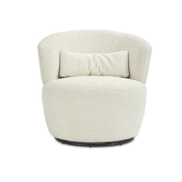 Amber Boucle Swivel Chair