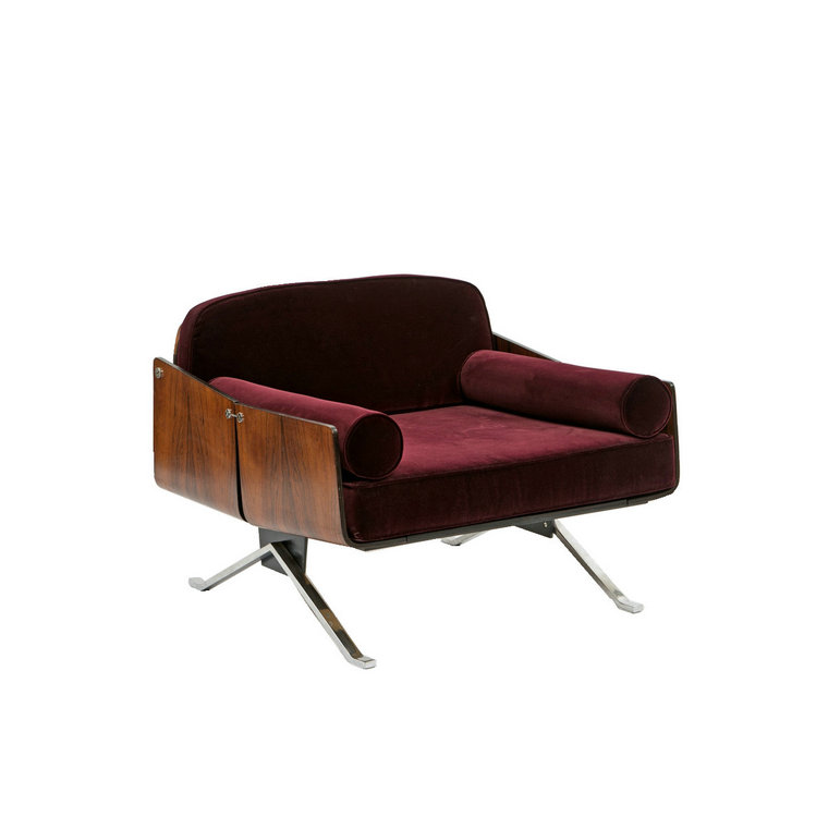 Rosewood Veneer Lounge Chair