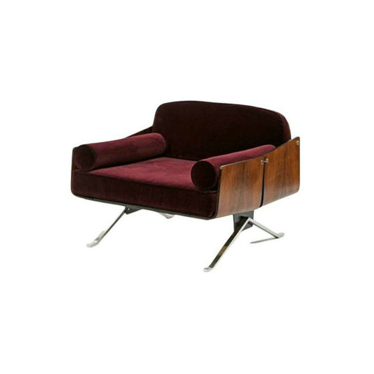 Rosewood Veneer Lounge Chair