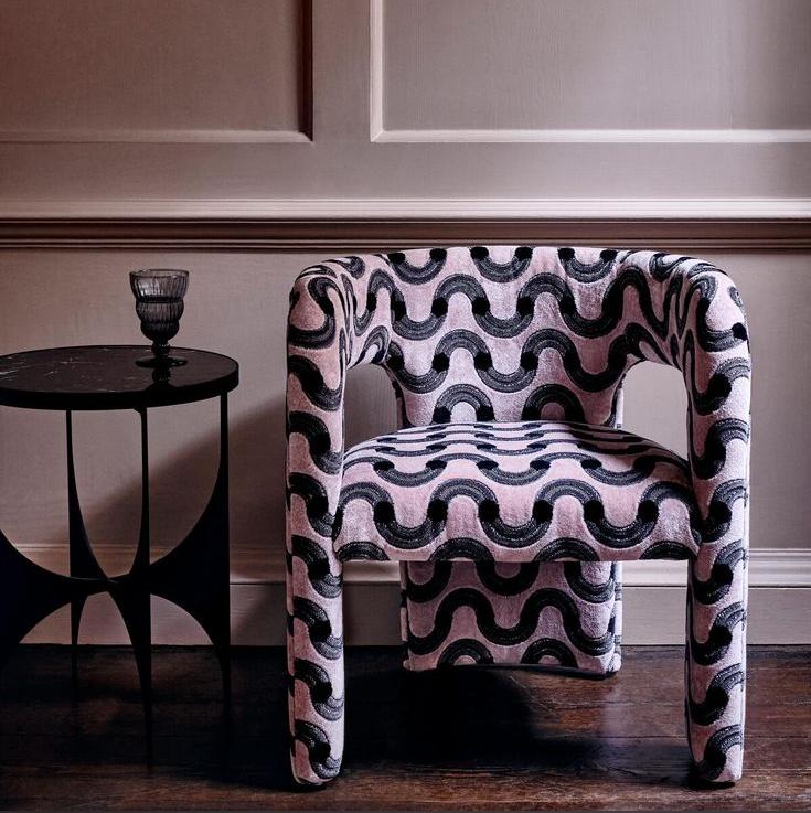 Persona Velvet Tripod Chair